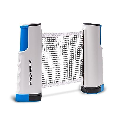 PRO SPIN Gioca Ovunque Rete Ping Pong Portatile - Rete Pingpong da Tavolo Smontabile per Qualsiasi Tavolo Include Una Comoda Custodia