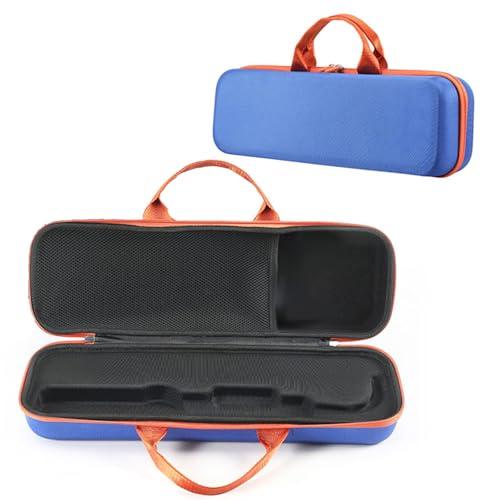 Generic Custodia rigida da viaggio compatibile con asciugacapelli Dyson Airstrait, piastra per capelli e accessori, custodia protettiva portatile (blu + arancione)