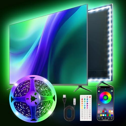 Liwqolx Striscia Led 6 Metri, 30 LED/Metro, Led Striscia Comandabile Tramite app E telecomando, Sincronizzazione Musicale, Alimentazione USB per Decorazioni Natalizie Festa Casa TV