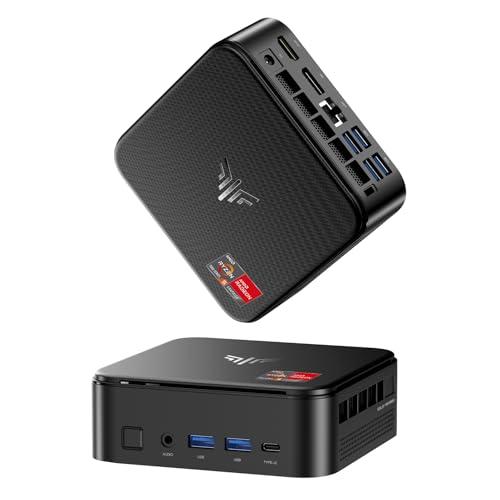 NiPoGi E3B Mini PC di ΑΜD Ryzen 5 7430U (Max 4.3GHz, 6C/12T, migliore di 5500U/5650U/5675U), 16GB RAM/512GB SSD, Mini Desktop Studio, WiFi 6/BT 5.2/4K Triplo Display/VESA Supportato