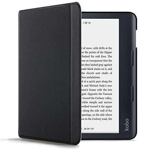 Forefront Cases Custodia per Kobo Sage - Custodia Protettiva Magnetica per Kobo Sage (Modello: 2021) - Smart Auto Sveglia Sonno Funzione - Sottile, Leggero Cover - Nero