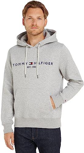 Tommy Hilfiger Core Tommy Logo Hoody Mw0mw10752, Felpe Uomo, Grigio (Cloud Htr), L