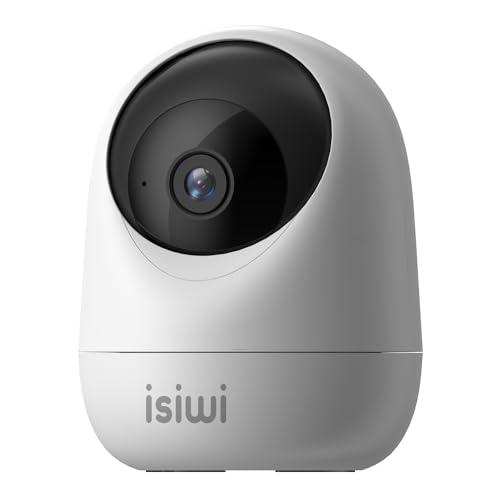 Isiwi Orb Telecamera IP WiFi interno sorveglianza domestica,HD 1080P, Visualizzazione panoramica, Rilevazione di movimenti e suoni anomali, Audio bidirezionale, Baby Monitor con Visione Notturna