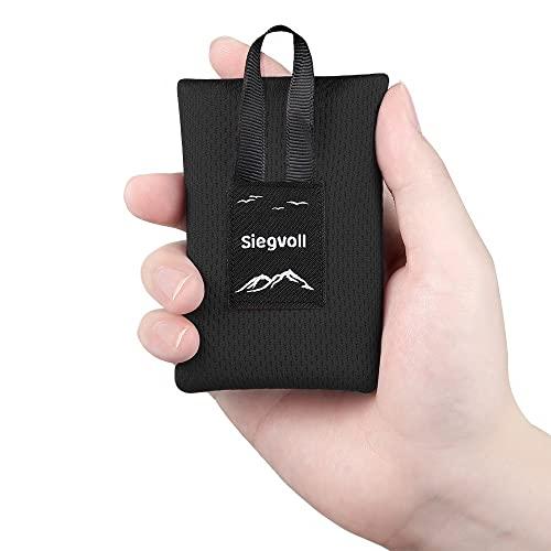 Siegvoll Mini Coperta da Spiaggia Portatile 140 x 110 cm Tappetino da Picnic Pocket Portatile Coperta da Picnic Piccola Tappetino da Spiaggia per Campeggio, Trekking, Montagna, Viaggi (Grigio)