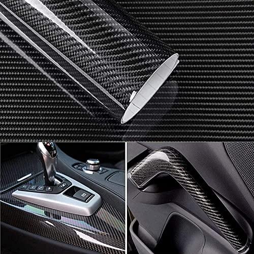 6D Pellicola Carbonio per Auto,150 X 30cm,Pellicola Adesiva di Carbonio,Pellicola Wrapping auto Nero,Arespark pellicola adesiva per Moto, Auto,Computer, Decorazione di Mobili