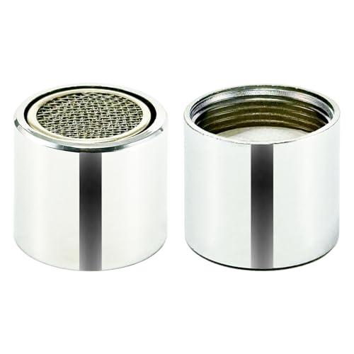 XNTONG Rompigetto M18, 2 Pezzi Aeratore Rubinetto, Filtro Rubinetto Ottone Cromato 18 mm, Filtri Rubinetti Lavandino per Cucina e Bagno (Filetto Femmina 18 mm)