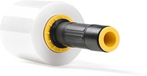 RAGO® Film estensibile imballaggio 1x300m 430g con Distributore I Pellicola imballaggio trasloco Trasparente I Pellicole elastiche I Pellicola per pallet I Plastica per imballaggio I Trasparente 300m