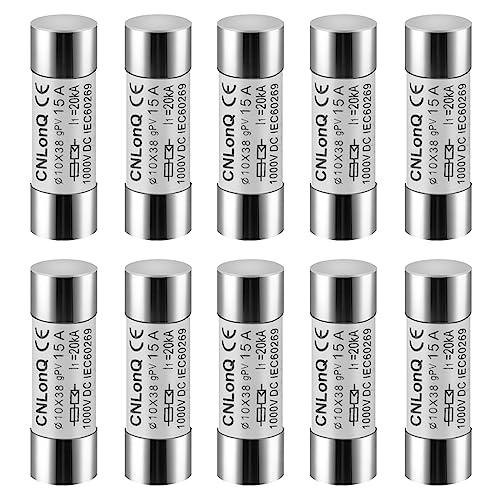 DEWIN Fusibile Fotovoltaico HSPV-30, 10 Pezzi 10x38mm, Tipo gPV per Protezione Sistema Solare DC 1000V 25A