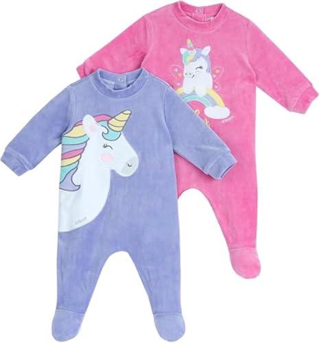Chicco, Set di 2 Tutine Neonato e Neonata in Morbido Tessuto, Abbigliamento Bambino e Bambina 0-24 Mesi, Designed in Italy