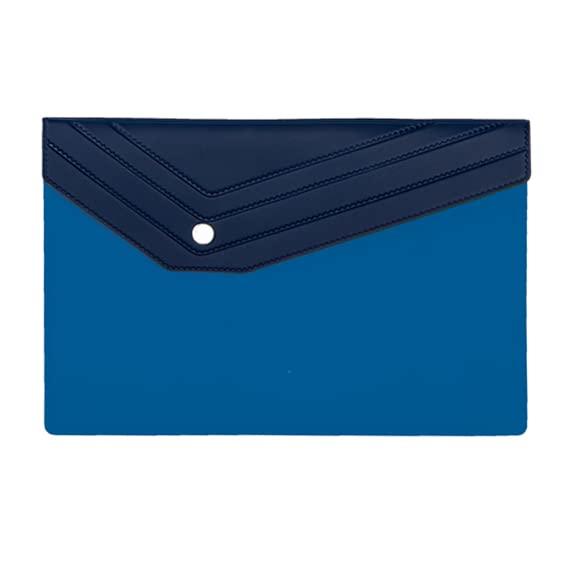 pubblimania Portadocumenti Auto Moto in Tam, Chiusura a Bottone (Blu)