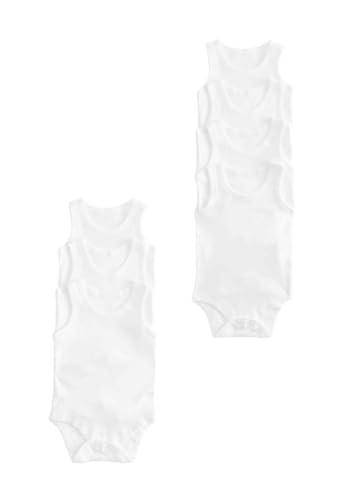 Marks & Spencer Body senza maniche in puro cotone ‒ Confezione da 7 (2,3 kg-3 anni) bambini unisex Bianco 18