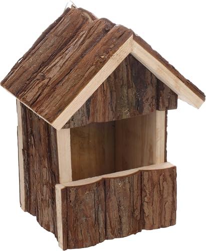 Flamingo Cassetta nido per uccelli in legno Cortesa Gancha - 15,5x13x20cm - resistente alle intemperie - legno di pino certificato FSC