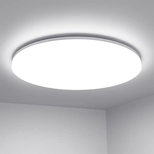 Lepro Plafoniera LED 24W 2400lm, Ø28cm, Lampada da Soffitto per Bagno Impermeabile IP54, Luce Lampada da Soffitto Bianco Diurno 5000K, Risparmio Energetico per Soggiorno, Corridoio, Cucina, Balcone