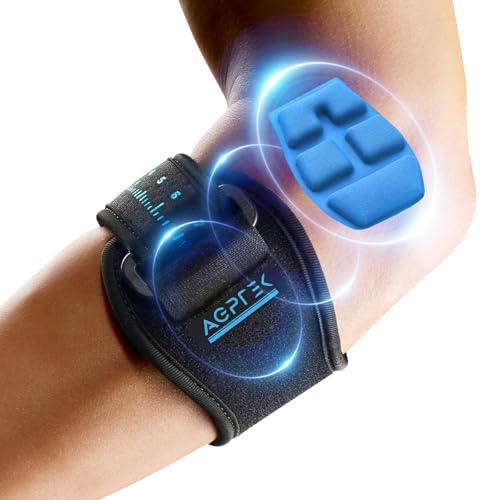 AGPTEK Tutore Epicondilite Gomito, Gomitiera per Epicondilite, Tutore Gomito con Cuscino d'Aria 3D per Alleviare il Dolore da Tendinite e Lesioni, Ideale per Tennisti, Golfisti, Uomini e Donne
