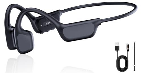 ZOVIMAX Militari Cuffie Conduzione Ossea, Bluetooth 6.0, IP68 Nuoto Impermeabili Sport-Cuffie Con Lettore MP3 da 32GB, 12Ore Anti-vento Open Ear Sportive Auricolari per Subacquee/Surf/Corsa/Ciclismo