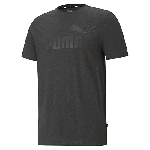 PUMA Ess Heather Tee Maglietta, Dark Gray Heather, S Uomo