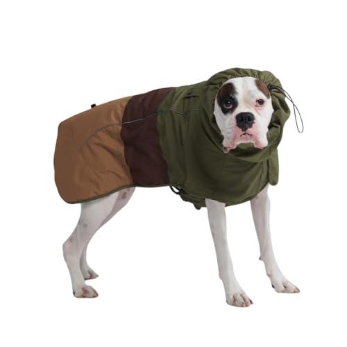 Spark Paws Breatheshield™ - Impermeabile per cani - Protezione e comfort per tutte le stagioni - Comfort traspirante, vestibilità adattiva e miglioramenti di sicurezza - Verde marrone chiaro, 2XL