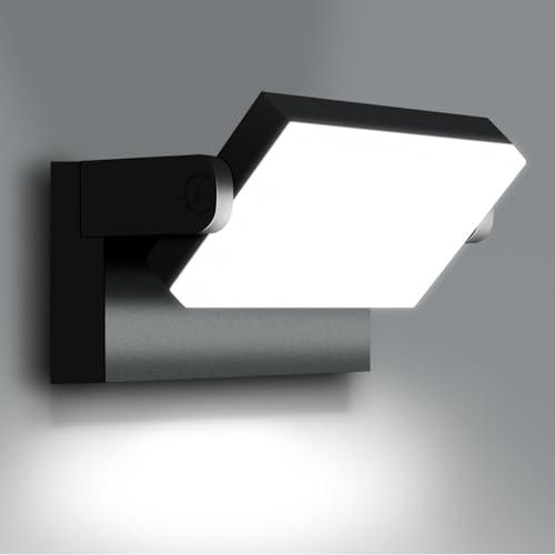 LEDMO 60W Applique da Parete Interno/Esterno 360° Regolabile per Terrazza Corridoio Giardini, Nero, 126 LEDs, 5000 Lumen, Bianco Freddo 6000K, IP65