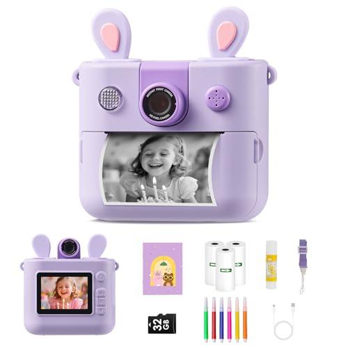 ORGSTA Macchina Fotografica Bambini Istantanea Fotocamera Digitale Stampa Foto dal Cellulare Stampante Fotografica Regali per Bambina Bambino 3-12 Anni