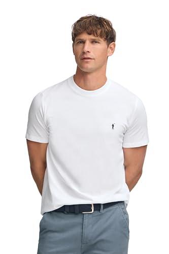 Polo Club Maglietta Basic Bianca Cotone con Logo Ricamato Uomo - T-Shirt for Men