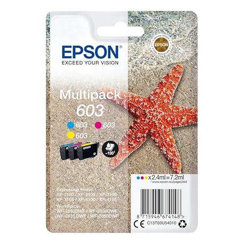 Epson Cartucce Originali per Stampante Getto d'Inchiostro, 3 Colori Ciano, Magenta, Giallo , Standard, Pack Standard