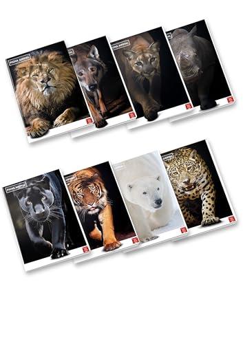 Pigna, Maxi Quaderno Animal, f.to A4 21x29,7 cm., pagine 80 + risguardo, carta 80 g/m², interno 0Q, Quadretti 5 mm con Margine, Copertine Assortite, 10 pezzi