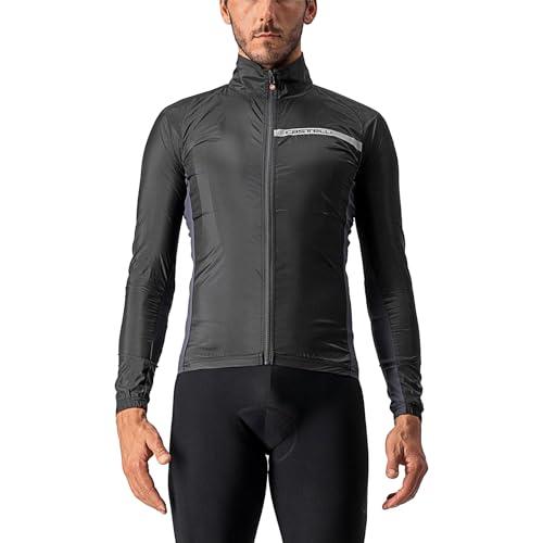 CASTELLI Squadra Stretch Jkt, Giacca Unisex-Adulto, Light Black/Dark Gray, XXL