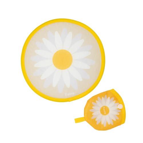 Fisura – Ventaglio rotondo pieghevole. Ventilatore portatile pieghevole originale. Frisbee pieghevole. Ventaglio portatile per feste. 20 cm. (Margarita, 1 unità)