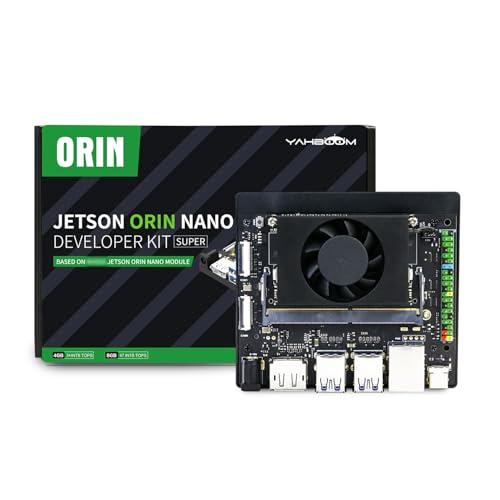 Yahboom Jetson Orin Nano SUPER 8GB RAM Development Kit 67 Tops,256G SSD Ubuntu 22.04 System Artificial Intelligence Robot Kit Provide ROS2 Data (Orin Nano 8GB Basic Kit)