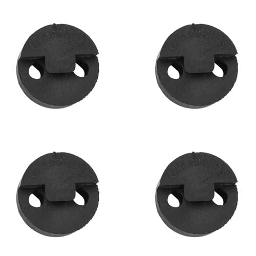 4 Pezzi Muto Gomma Pratica, Silenziatore Violino Professionale, Sordina Violino Gomma per il Controllo del Volume del Violoncello (Nero) (4 Silenziatore tondo)