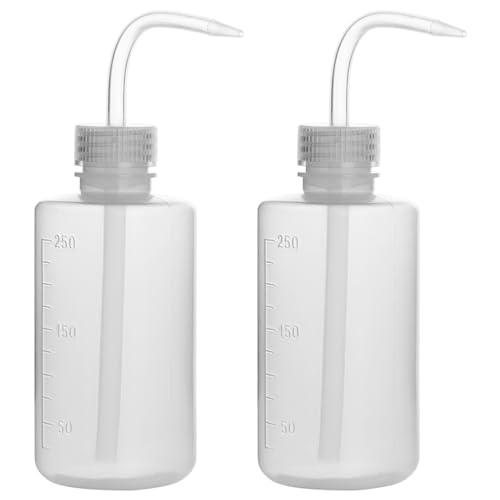 StonyLab 2 Pacchi 250 ml Bottiglie di Plastica da Spremere, in LDPE con Bocca Stretta, Squeeze Wash Bottle - 250 ml
