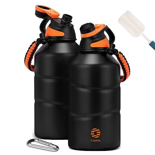 Fjbottle Borraccia Termica Palestra 1900ML - Senza Perdite - Sportiva Bottiglia con tappo magnetico, Borracce acciaio inox Senza BPA per Sport, Campeggio, Yoga