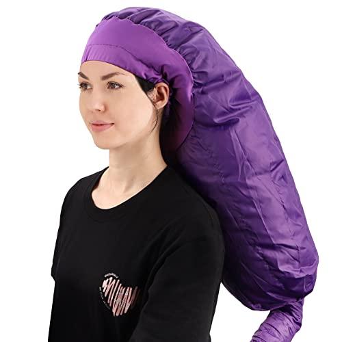 Segbeauty Caschi per Asciugatura, Cuffia Asciugacapelli, Casco Asciugacapelli da Casa Portatile e Professionale, con Elastico per Attacco Phon,Viola