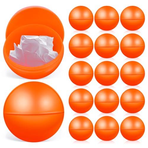 Garneck 25 palline Tombola per lotteria apribile – sfere cave in plastica per tamburi – bingo e giochi per feste – 4 cm arancione – perfette per feste di famiglia e serate di gioco