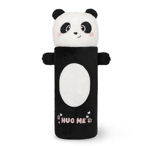 Legami - Astuccio Super Soft, Tema Panda, Astuccio soffice, Cartoncino con Disegno da colorare incluso, 100% Poliestere, Super Soft Pencil Case