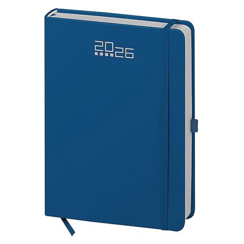 pubblimania Agenda Giornaliera Con Elastico e Portapenna, Organizer 15x21 cm Per Appuntamenti Ufficio Casa e Lavoro Professionale - Copertina Rigida
