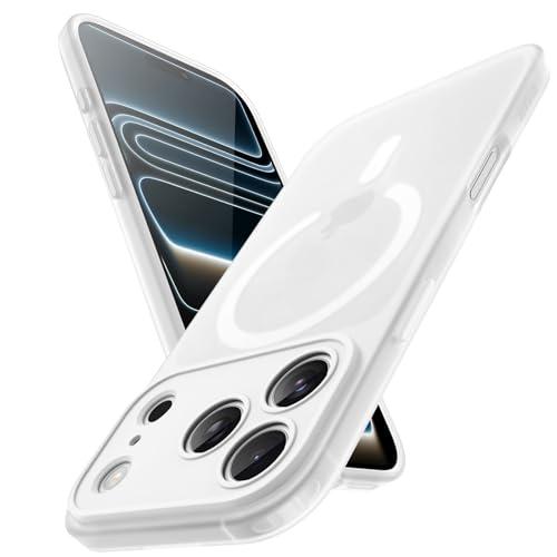 JETech Cover Opaca per iPhone 17 Pro 6,3 Pollici Compatibile con MagSafe, Obiettivo Fotocamera Protezione Completa, Custodia Morbida in TPU Satinato Traslucido, Anti-Impronta (Traslucida)