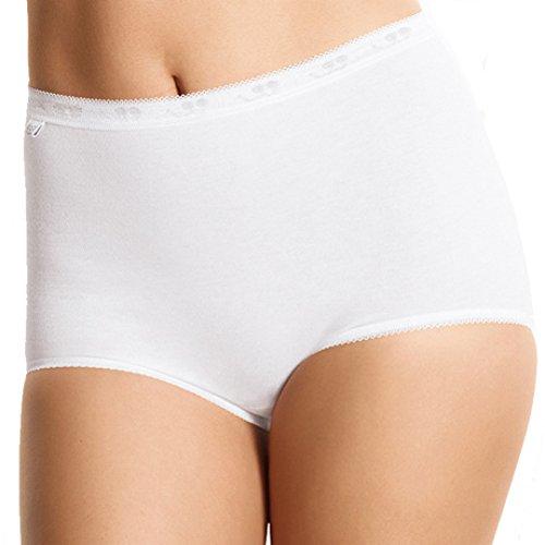 Sloggi Basic+ Maxi 4p Slip, Bianco (White), 6 (Pacco da 4) Donna