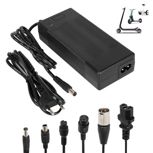 HPGAAVD 42V 2A Caricatore Adattatore per Scooter Elettrico, 36V Caricabatteria di Alimentazione Universale con 6 Connettori per Hoverboard, Scooter Xiaomi Ninebot,Bici Equilibrata, Drifting Board