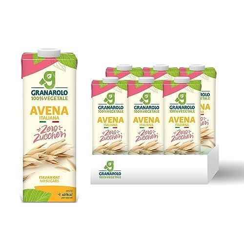 Granarolo, Bevanda di Avena da 1 Litro, 6 Confezioni di Bevanda Vegetale a Base di Avena, 100% Made in Italy, Zero Zuccheri, Ricca di Vitamine e Calcio, Ottima Per Colazioni e Merende