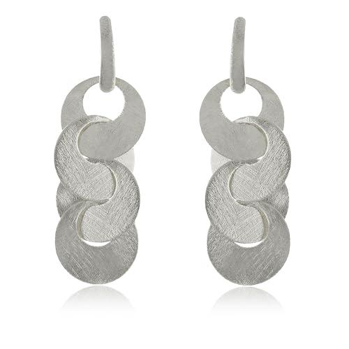 Malu Maiese - Orecchini Long Wave, Orecchini placcati in Oro 18 K. Gioielli Lunghi e Maxi, Gioielli da Donna, Leggeri, Versatili e Senza Tempo. Regalo per le donne