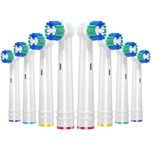REDTRON Testine di ricambio per spazzolini elettrici Oral B, 8 pezzi Precision Clean Teste spazzolino da denti per Vitality Pro Smart Genius Series e altri EB20-P