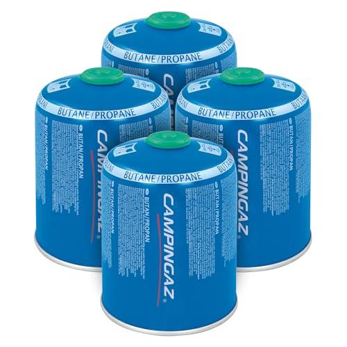 Campingaz CV 470 Plus Cartuccia Gas 4X, Cartuccia con valvola con Tecnologia brevettata Easy Clic Plus, Adatta per fornelli Campeggio, Griglie Campeggio o lampade Campingaz, butano/propano da 450 g