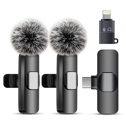 Uewpv 2026 Microfono Wireless – Microfono per video social- Microfono Bluetooth per iPhone e Android con lunga durata della batteria clip girevole – ideale per Vlog, TikTok e creazione di contenuti