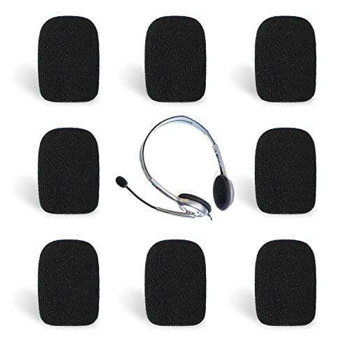 Copertura in schiuma per auricolari, microfono, parabrezza, protezione microfono, mini parabrezza, copertura in schiuma, protezione nero