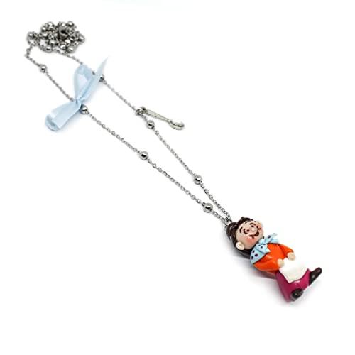 Collana lunga in acciaio con Signora Minù Pepperpot