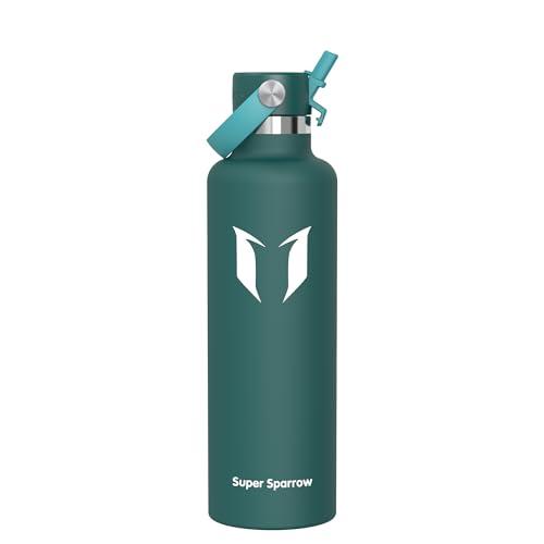 Super Sparrow Borraccia Termica, Acciaio Inox Bottiglia Termica - 1L - Senza BPA Borracce, Borraccia Bambini per Scuola, Sport, Campeggio, Yoga, Palestra, Ciclismo