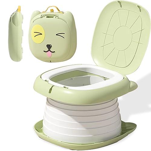 Sedile WC per Bambini, WC Pieghevole per Bambini, Vasino Pieghevole da Viaggio Portatile, Viaggio in Campeggio o uso Domestico con Borsa di Riserva usa e Getta