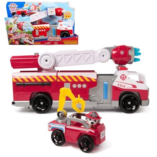 Paw Patrol Fire Rescue: Camion dei Pompieri a Caricamento Rapido con Personaggio Marshall, Lanciatore Rapido, Luci e Suoni, Giocattoli per Bambini e Bambine, 3+ Anni