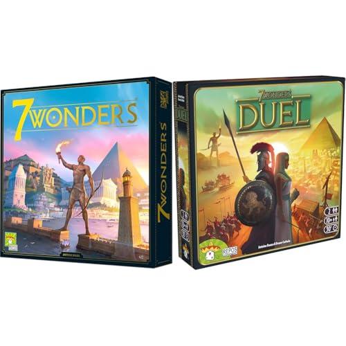 Asmodee - 7 Wonders, Gioco da Tavolo, 3-7 Giocatori, 10+ Anni, Edizione In Italiano + 7 Wonders Duel - Gioco da Tavolo di Strategia per 2 Giocatori, 10+ Anni, Edizione in Italiano